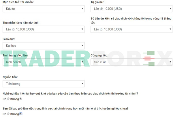 Thông tin nghề nghiệp cũng như tình trạng kinh tế