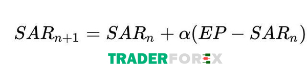 Công thức để tính chỉ báo Parabolic SAR